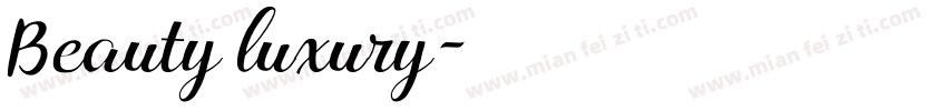 Beauty luxury字体转换